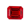 hydrothermal red ruby octagon