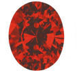hydrothermal red ruby oval