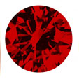 hydrothermal red ruby round
