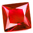 hydrothermal red ruby square