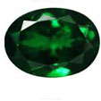nano emerald dark green oval
